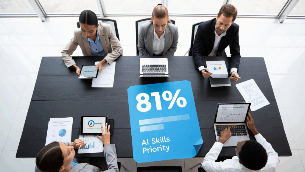 81% des recruteurs considèrent désormais les compétences liées à l’IA comme une priorité lors de l’embauche.